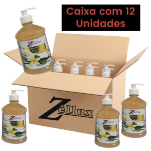 Sabonete Líquido Vanilla 500ml Caixa Com 12 Unidades Zellux