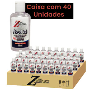 Gel Antisséptico Para Mãos Perfumado 60ML 40 Unidades Zellux
