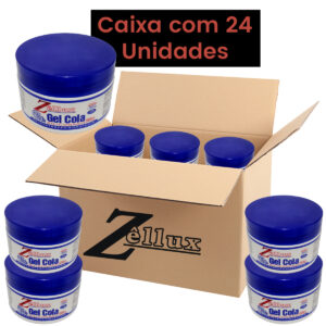 Gel Cola Siliconado 24h 250G Caixa Com 24 Unidades Zellux